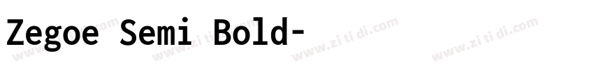 Zegoe Semi Bold字体转换
